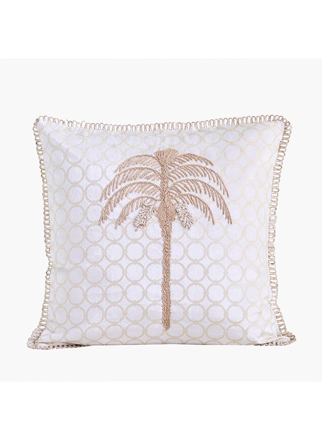 Home Box Sahara Palm Cushion - White Gold - 50x50cm - Image 5